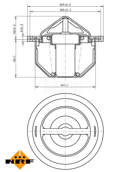 Termostat za Renault  od 1993. do 2003. god. - 133839