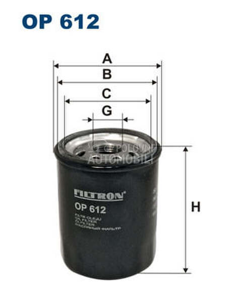 Filter ulja za Nissan Primera od 1996. do 2001. god. - JJ9091510002