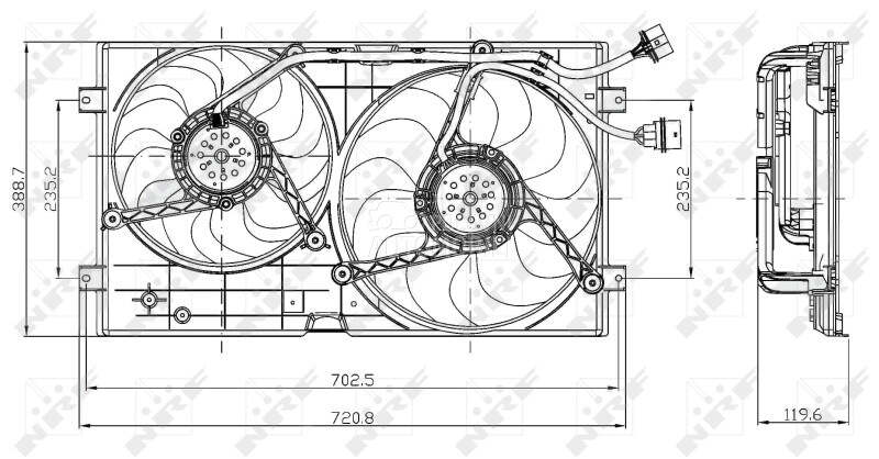 Ventilator motora visko za Seat Ibiza od 2008. do 2017. god.