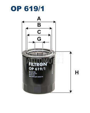 Filter ulja FILTRON za Toyota Land Cruiser od 1995. do 2002. god.