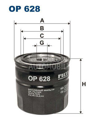 Filter ulja za Chrysler Voyager od 1995. do 2001. god.
