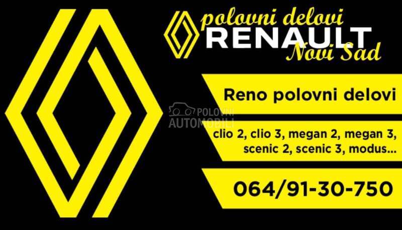 polovni delovi za Renault Clio, Grand Modus, Grand Scenic ... od 2001. do 2020. god.