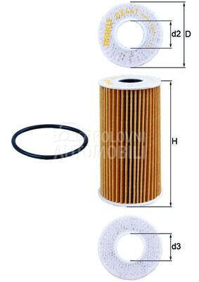 Filter ulja za Renault Megane od 2002. do 2011. god.