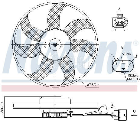 Ventilator motora visko za Volkswagen Passat od 2010. do 2014. god.
