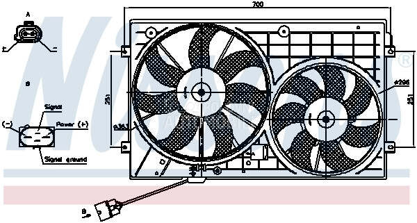 Ventilator motora visko za Volkswagen Jetta od 2010. do 2018. god.