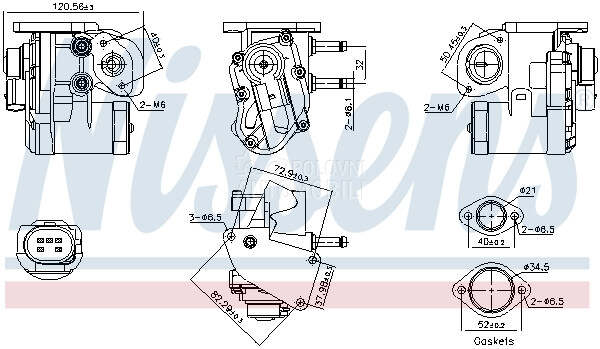 EGR Ventil Nisens za Volkswagen Passat od 2005. do 2011. god.