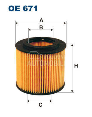 Filter ulja za Volkswagen Fox od 2005. do 2011. god.