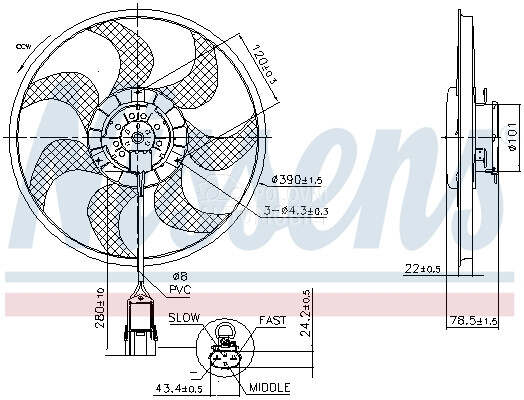 Ventilator motora visko za Opel Zafira od 2000. do 2005. god.