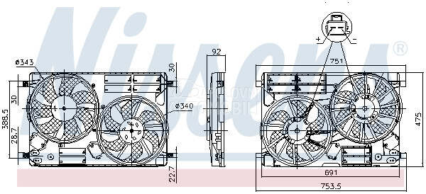 Ventilator motora visko za Ford Kuga od 2012. do 2019. god.