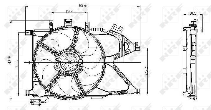 Ventilator motora visko za Opel Corsa od 2000. do 2009. god.