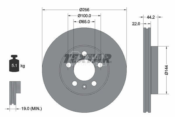 Kočioni disk za Seat Ibiza od 2017. do 2020. god.