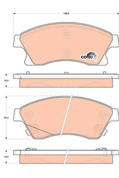 Kocione plocice za Chevrolet Cruze od 2011. do 2015. god.