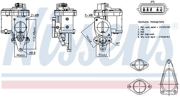 EGR Ventil Nisens za Renault Megane od 2002. do 2011. god.