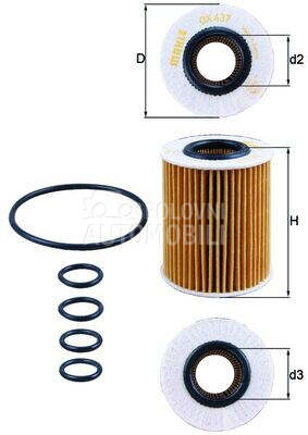 Filter ulja za Opel Astra od 2010. do 2015. god.