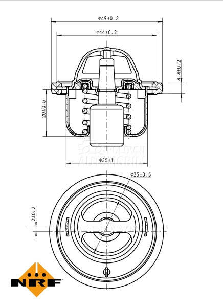 Termostat za Audi A4 od 2004. do 2008. god.
