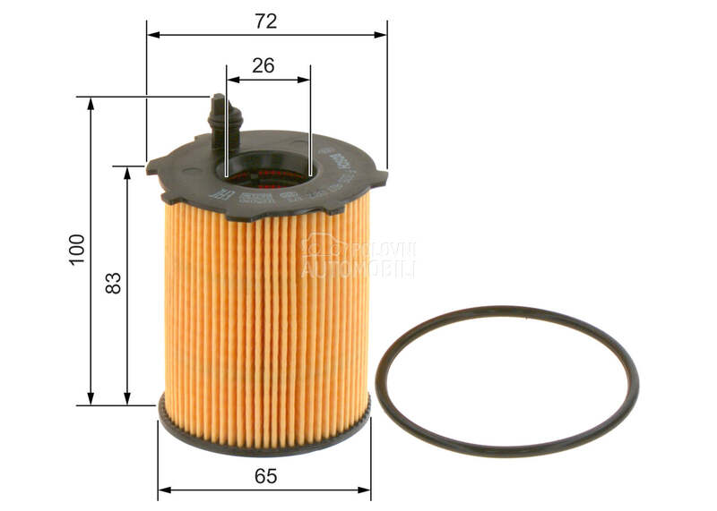 Filter ulja za Toyota Proace City od 2016. do 2021. god.