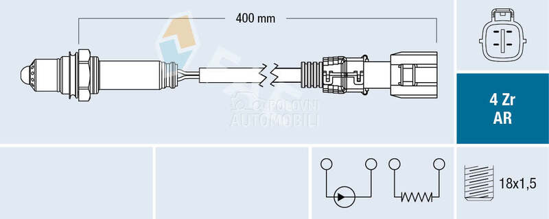 Lambda sonda za Toyota Avensis od 2003. do 2008. god.
