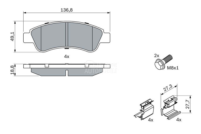 Kocione plocice BOSCH za Renault Xsara od 1999. do 2012. god.