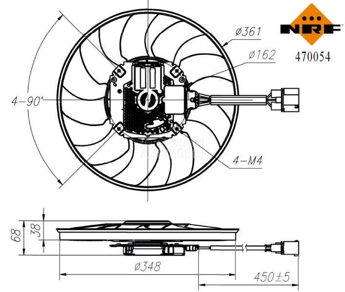 Motor ventilatora Hladnjaka za Audi A5 od 2009. do 2017. god.