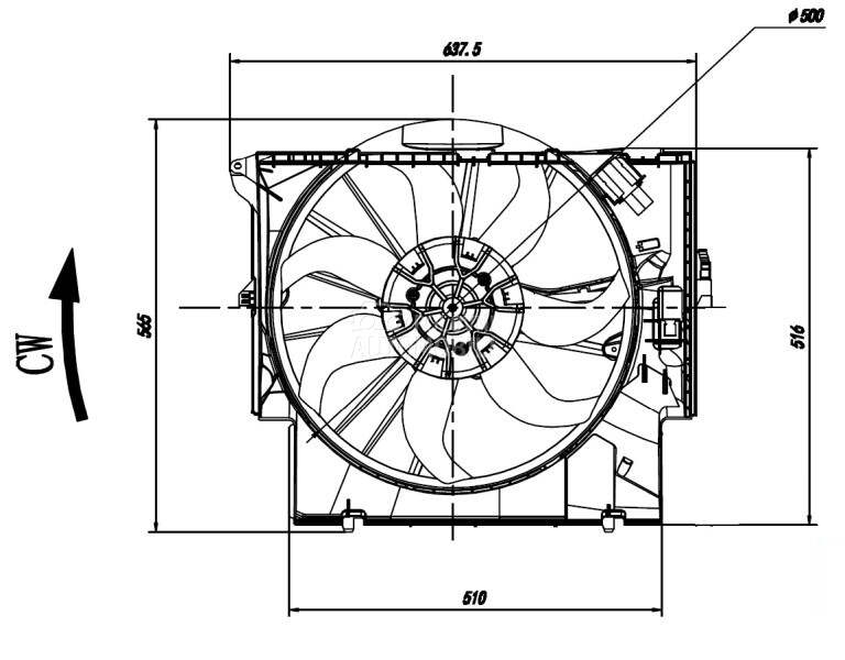 Ventilator motora visko za BMW 120 od 2007. do 2013. god.