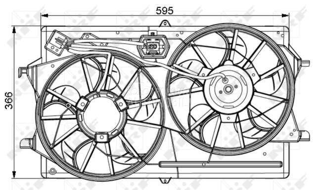 Ventilator motora visko za Ford Focus od 1999. do 2005. god.