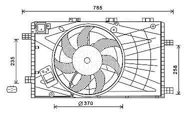 Ventilator motora visko za Opel Insignia od 2008. do 2017. god.
