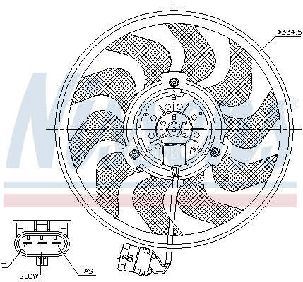 Ventilator motora visko za Opel Astra od 2004. do 2014. god.