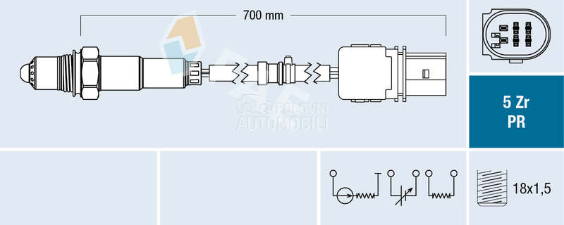 Lambda sonda za Volkswagen Golf od 2009. do 2013. god.