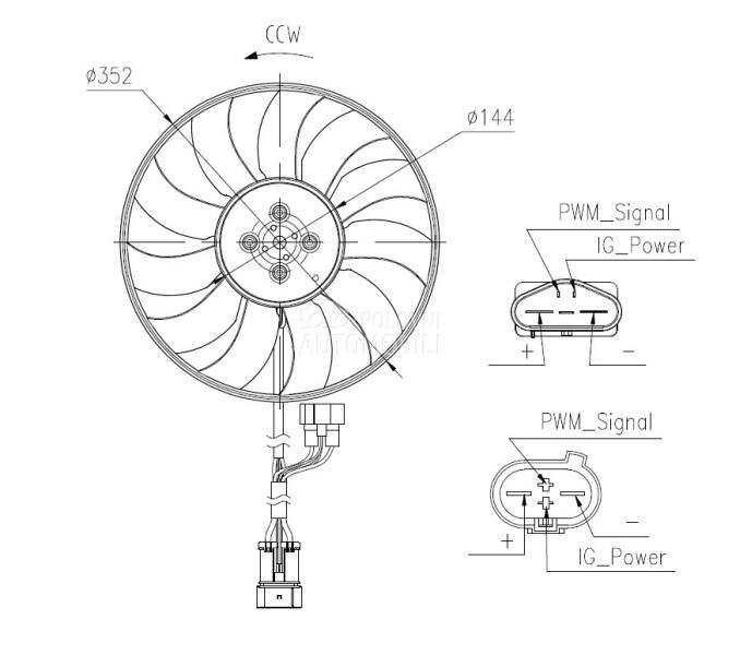 Ventilator motora visko za Volkswagen Tiguan od 2016. do 2020. god.