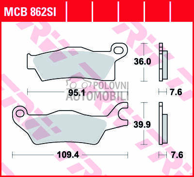 Kocione plocice za Jeep Renegade od 2007. do 2008. god.