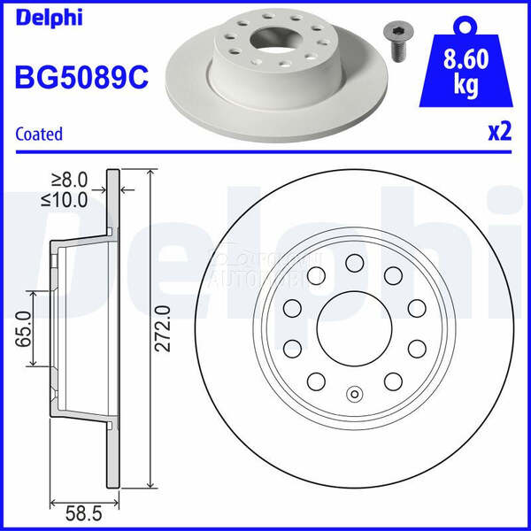 Kočioni disk za Seat Leon od 2012. do 2020. god.
