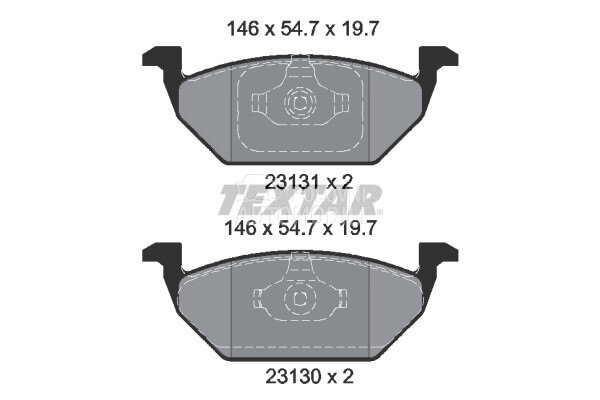 Kocione plocice TEXTAR za Volkswagen Fox od 2005. do 2011. god. - 1J0 698 151