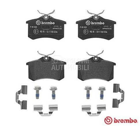 Kocione plocice BREMBO za Audi TT od 2007. do 2014. god.