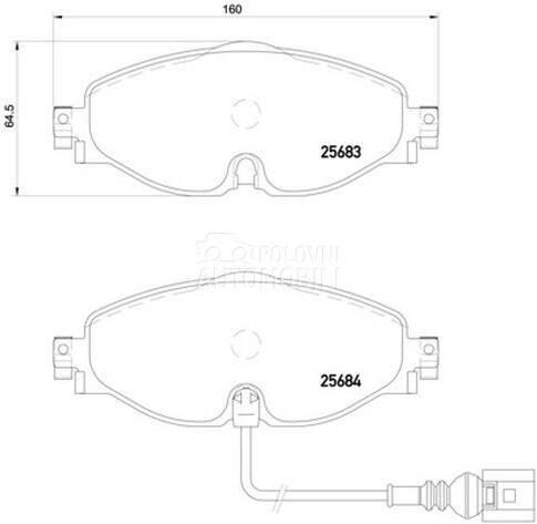 Kocione plocice BREMBO za Audi A3 od 2003. do 2012. god.