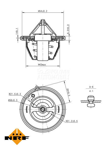 Termostat za Hyundai i30 od 2013. do 2015. god.