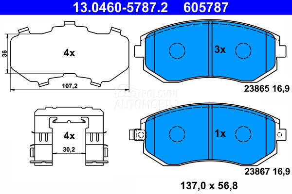 Kocione plocice za Subaru Legacy od 2009. do 2014. god.