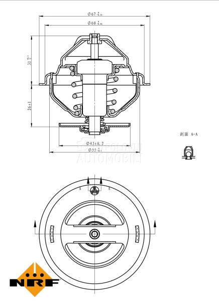 Termostat za Fiat Idea od 2003. do 2005. god.