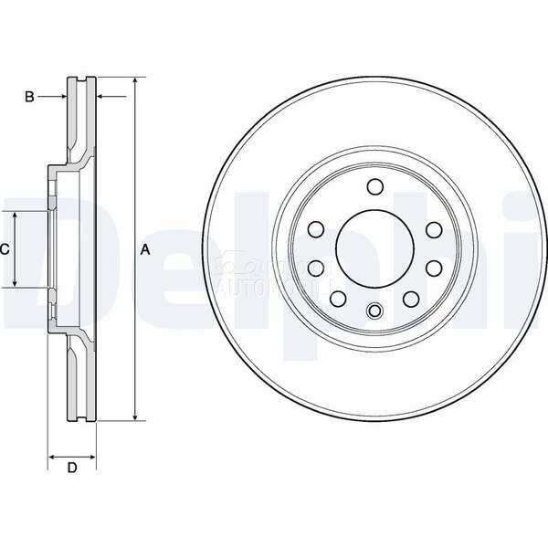 Kocioni disk DELPHI za Opel Zafira od 2005. do 2015. god.