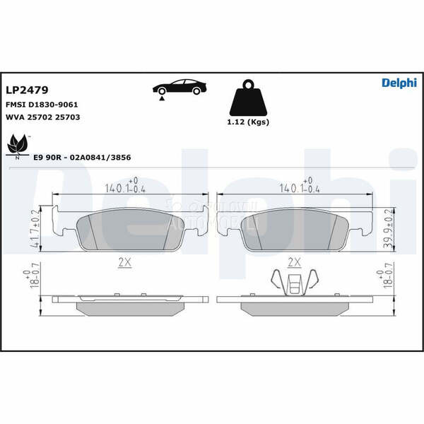 Kocione plocice DELPHI za Dacia Logan od 2008. do 2015. god.