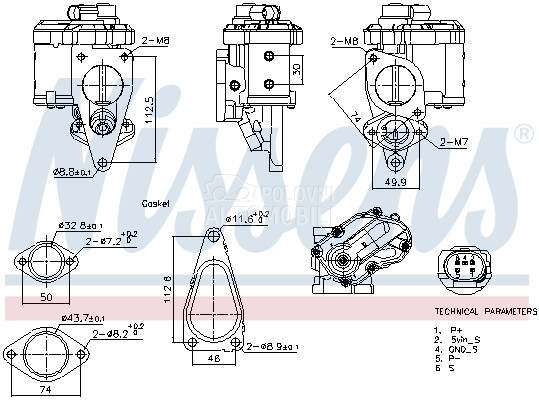 EGR Ventil za Renault Grand Scenic od 2006. do 2008. god.