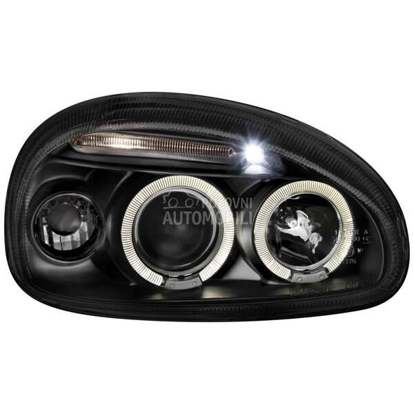 Farovi Angel Eyes Crni za Opel Corsa B