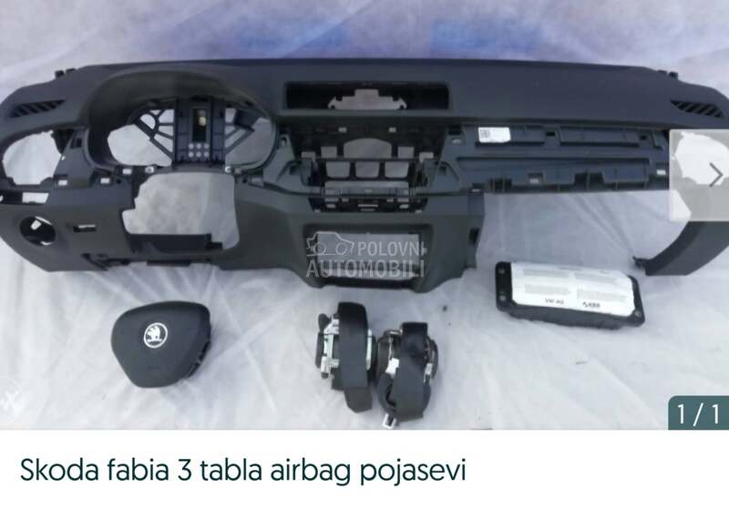tabla airbag zavesa za Škoda Fabia od 2014. do 2024. god.