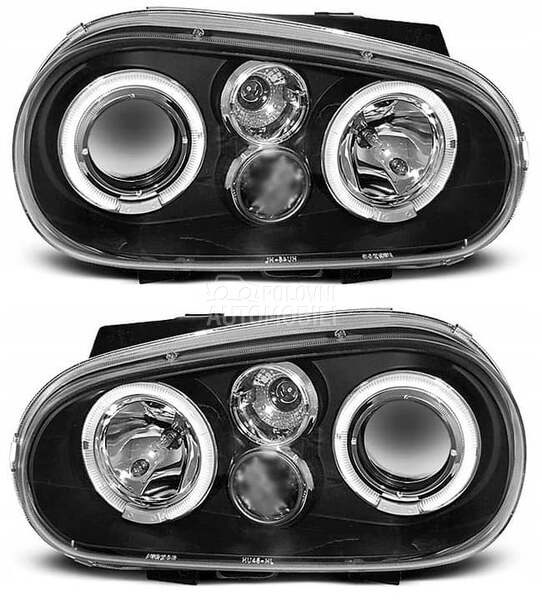 Farovi Angel Eyes Crni za Volkswagen Golf 4