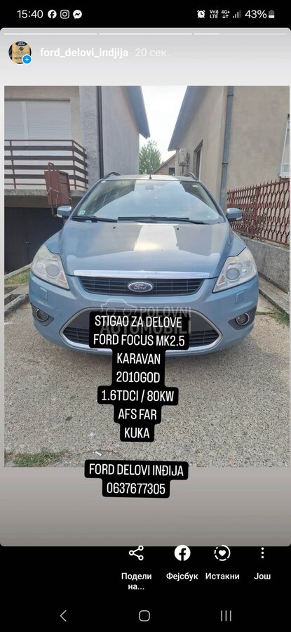 mk2.5 focus za Ford Focus od 2007. do 2011. god.