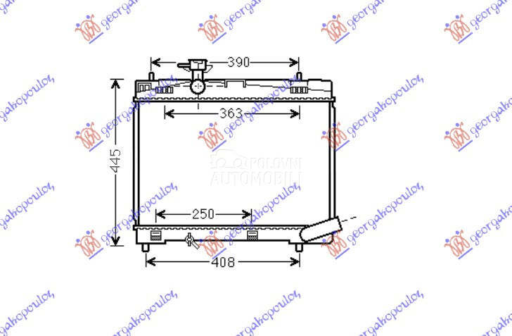 RADIATOR PETROL 1.33VVT-I (... za Toyota Yaris od 2014. do 2017. god.
