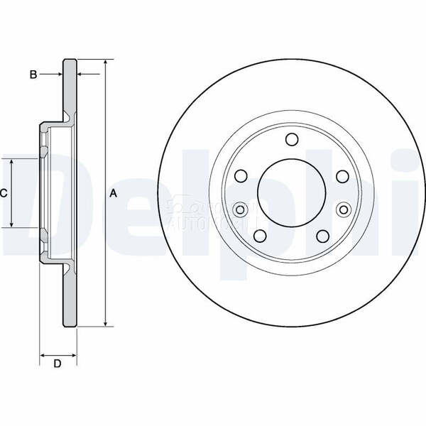 Kocioni disk DELPHI za Opel Astra od 2021. do 2023. god.