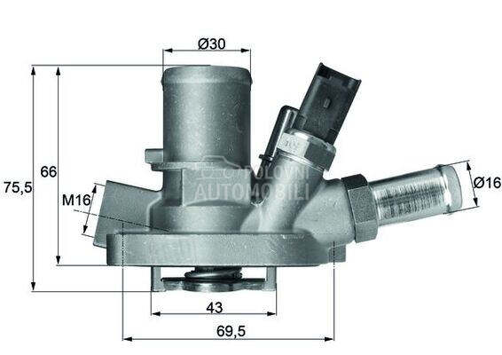 Termostat Mahle za Fiat Bravo od 2006. do 2014. god.