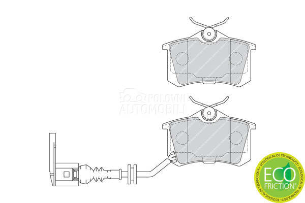 Kocione Plocice FERODO za Volkswagen Polo od 1999. do 2001. god.