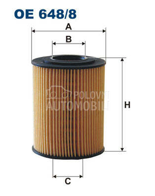 Filter ulja za Opel Meriva od 2010. do 2017. god.