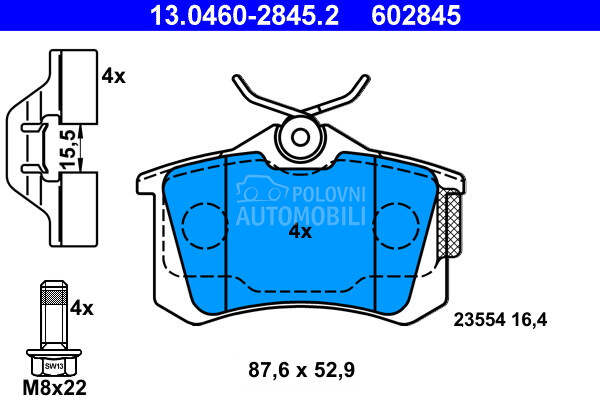 Kocione plocice za Renault Espace od 1996. do 2002. god.